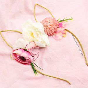 Bunny Ear Floral Headband